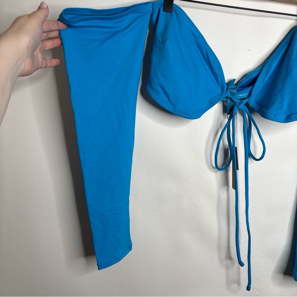 NWT Skims Long Sleeve Bikini Top turquoise size 3X - Picture 6 of 10